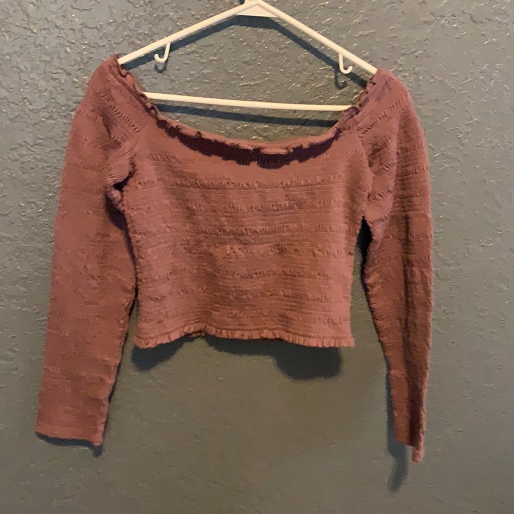 Cropped off the shoulder shirt